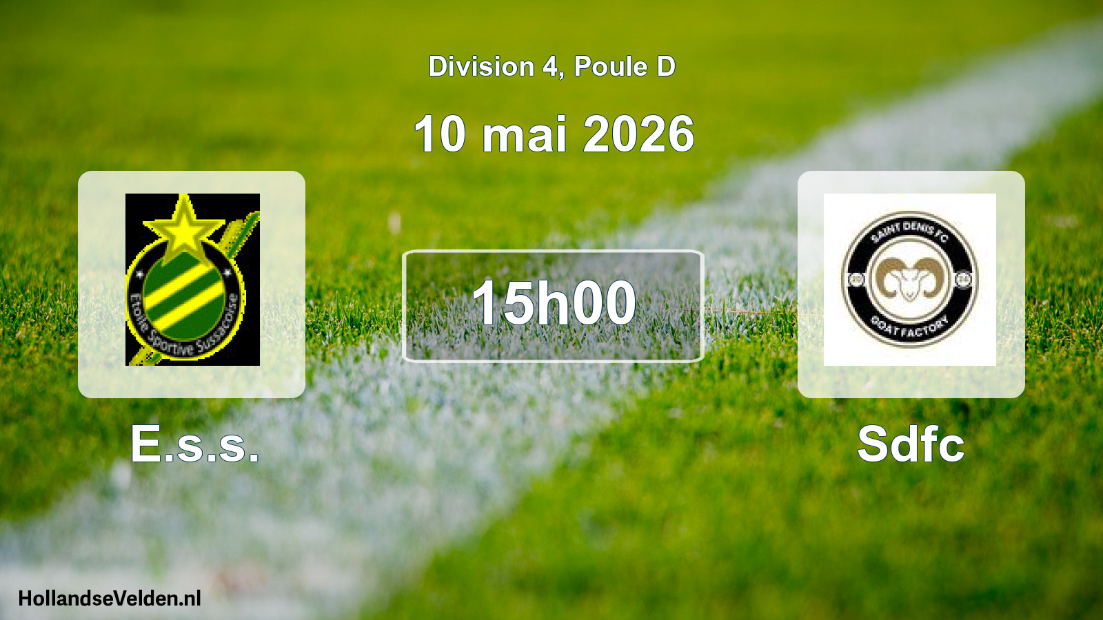 Geplande wedstrijd: E.s.s. - Sdfc (10 mei 2026)