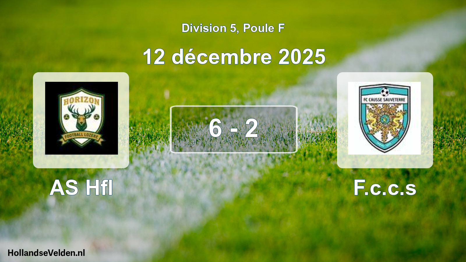 Match joué: AS Hfl - F.c.c.s 6 - 2 (12 décembre 2025)