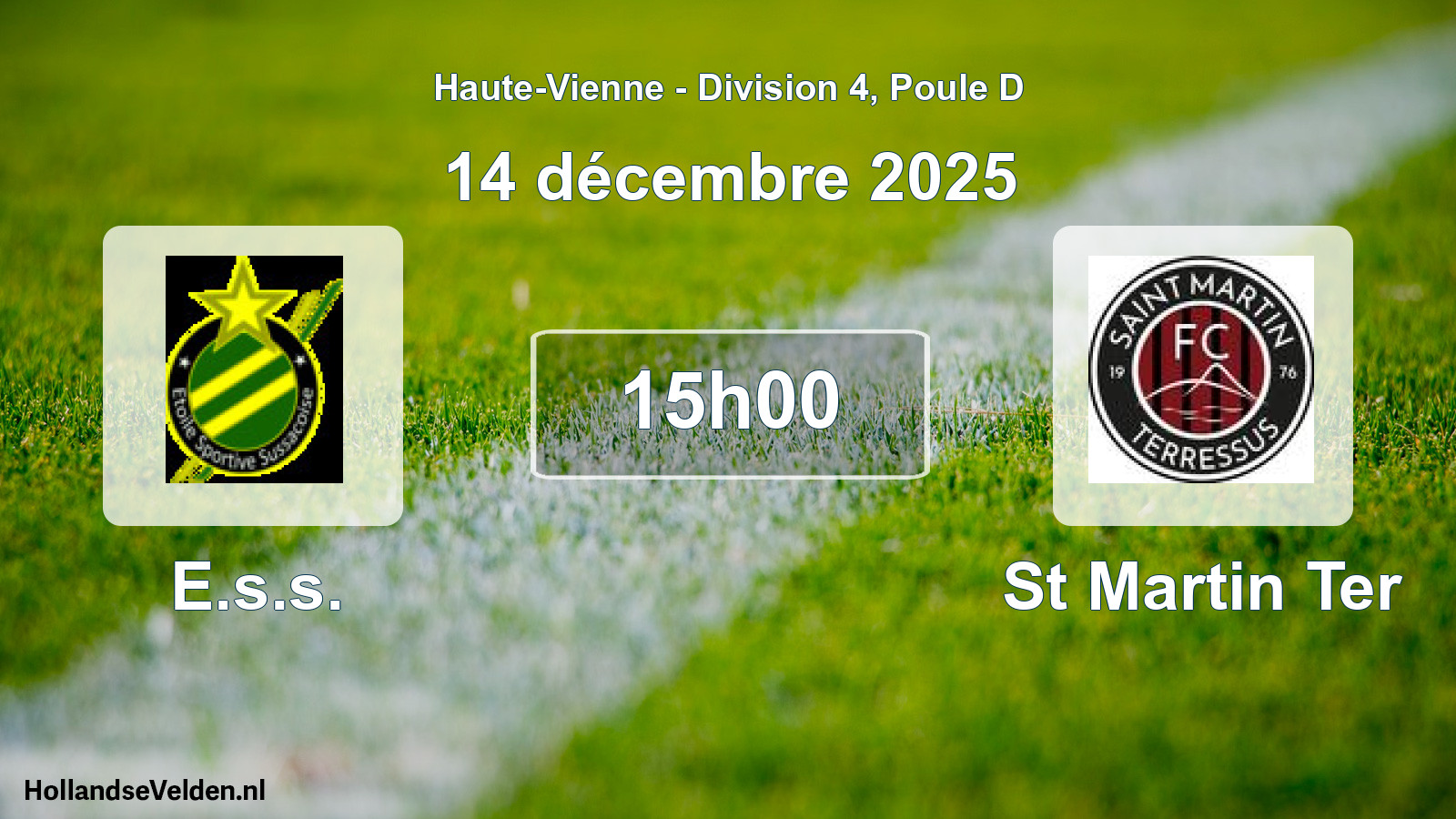 Geplande wedstrijd: E.s.s. - St Martin Ter (14 december 2025)