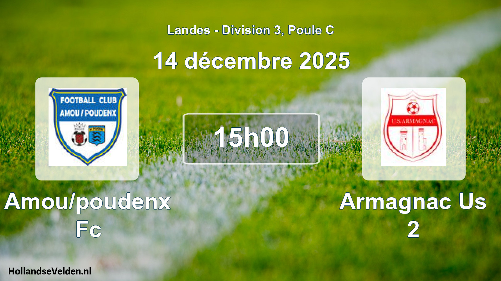Scheduled Match: Amou/poudenx Fc - Armagnac Us 2 (14 December 2025)