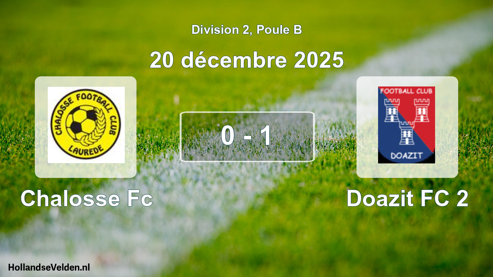 Total number of matches played: Chalosse Fc - Doazit FC 2 0 - 1 (20 December 2025)