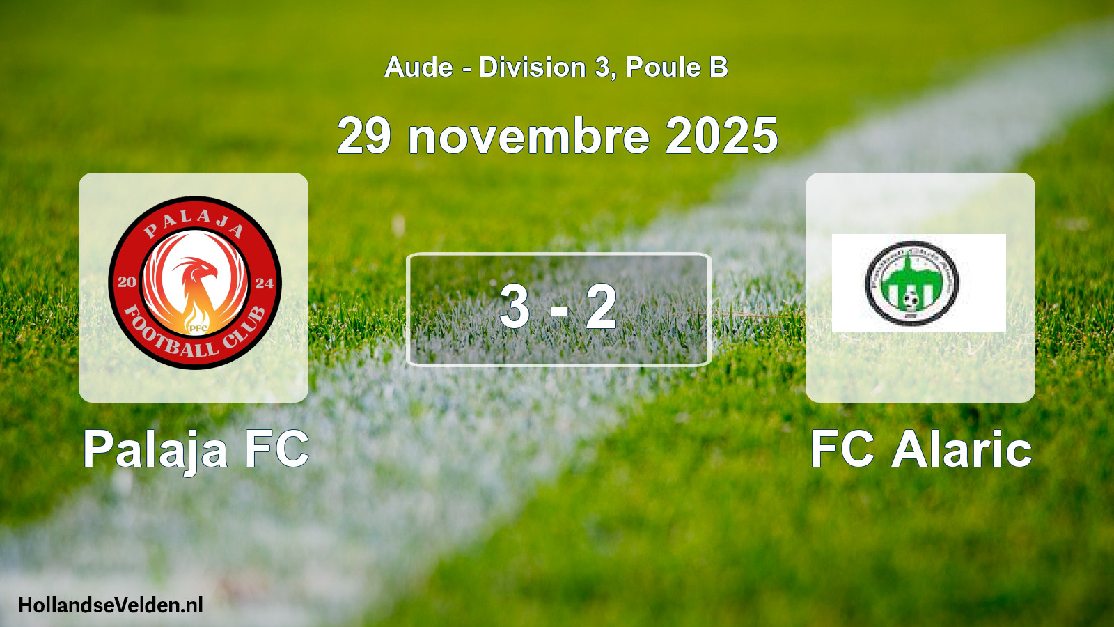 Total number of matches played: Palaja FC - FC Alaric 3 - 2 (29 November 2025)