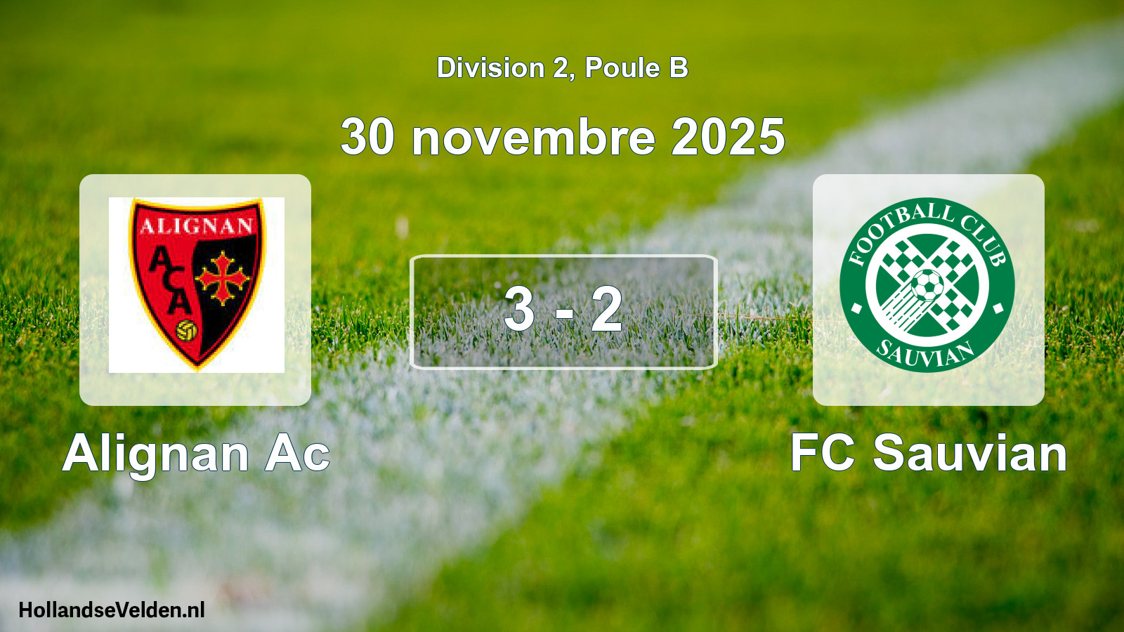 Match joué: Alignan Ac - FC Sauvian 3 - 2 (30 novembre 2025)