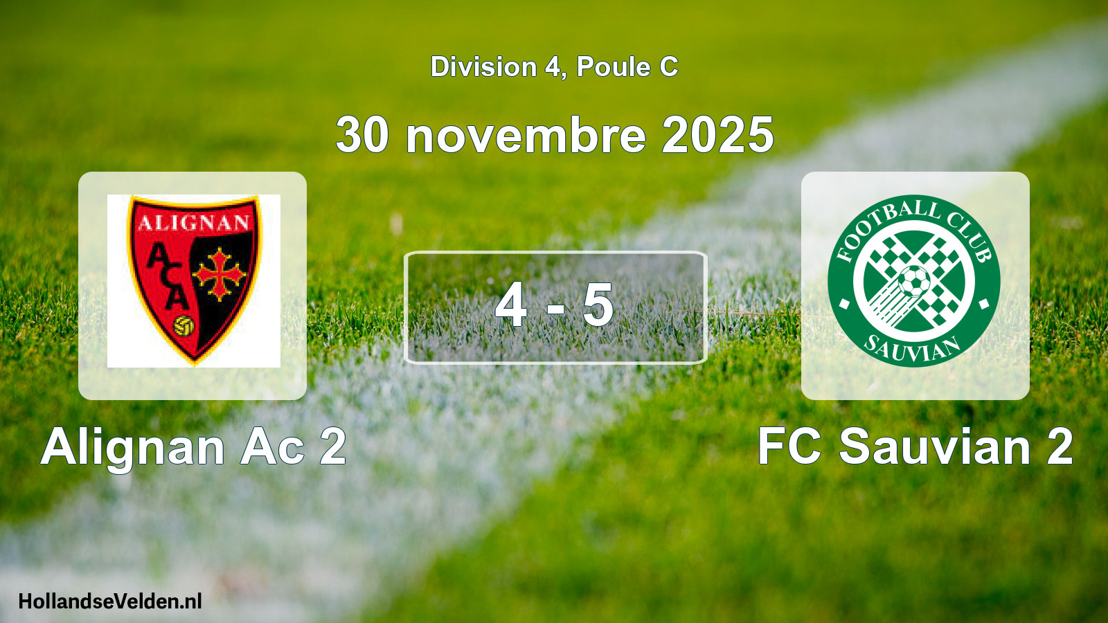 Total number of matches played: Alignan Ac 2 - FC Sauvian 2 4 - 5 (30 November 2025)