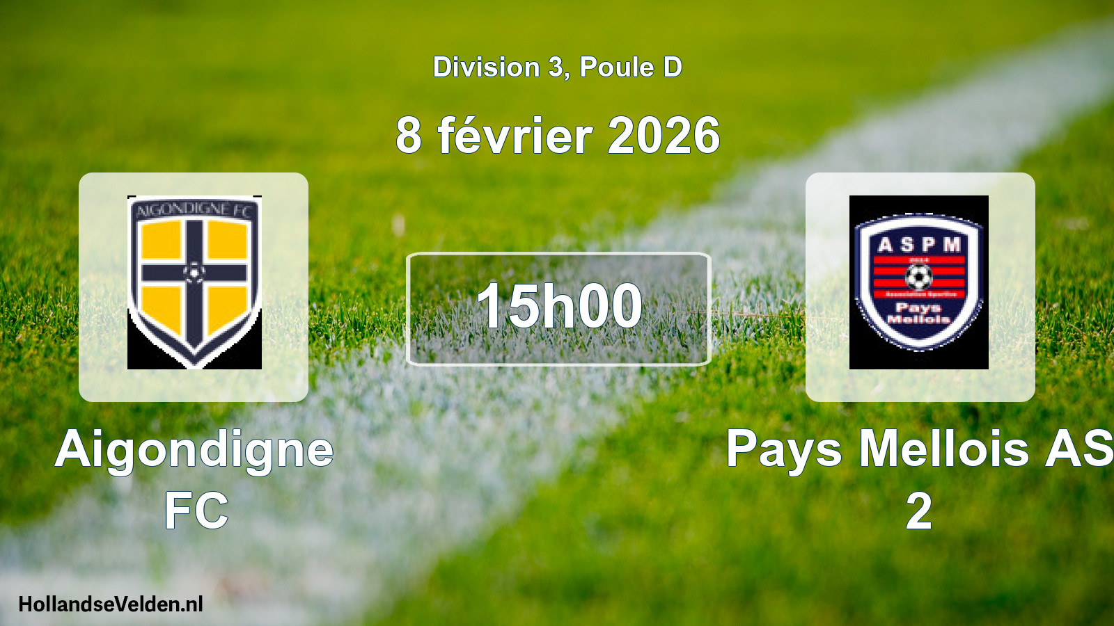 Scheduled Match: Aigondigne FC - Pays Mellois AS 2 (8 February 2026)