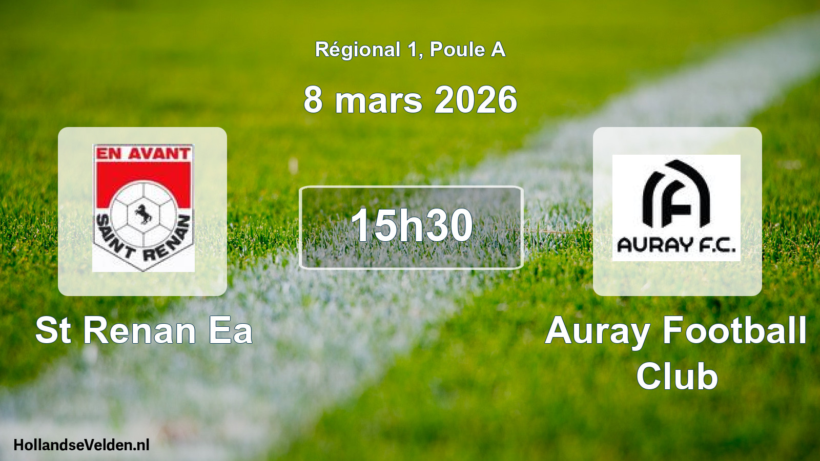 Geplande wedstrijd: St Renan Ea - Auray Football Club (8 maart 2026)