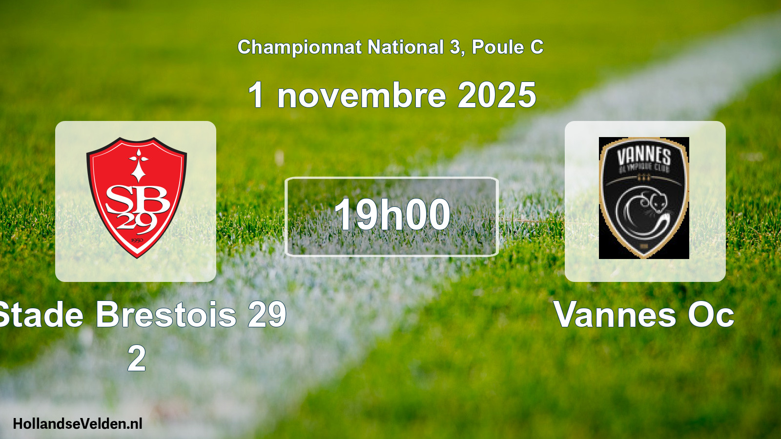 Geplande wedstrijd: Stade Brestois 29 2 - Vannes Oc (1 november 2025)