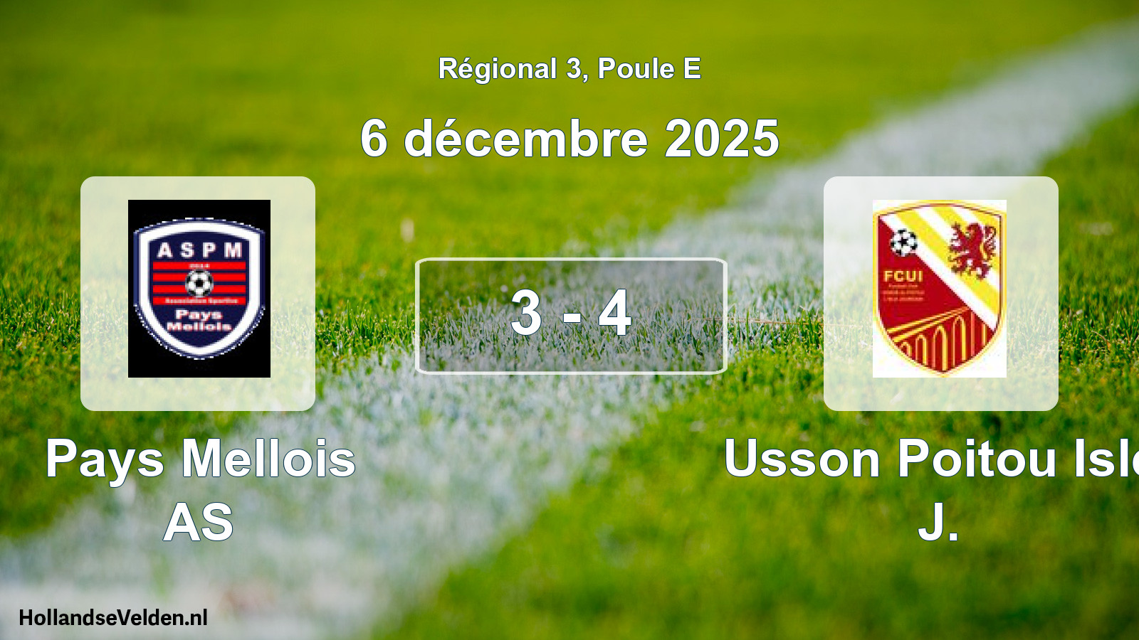 Total number of matches played: Pays Mellois AS - Usson Poitou Isle J. 3 - 4 (6 December 2025)