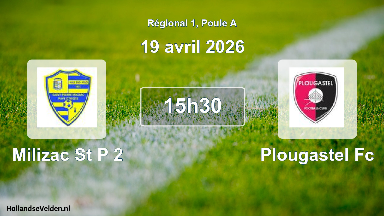 Scheduled Match: Milizac St P 2 - Plougastel Fc (19 April 2026)