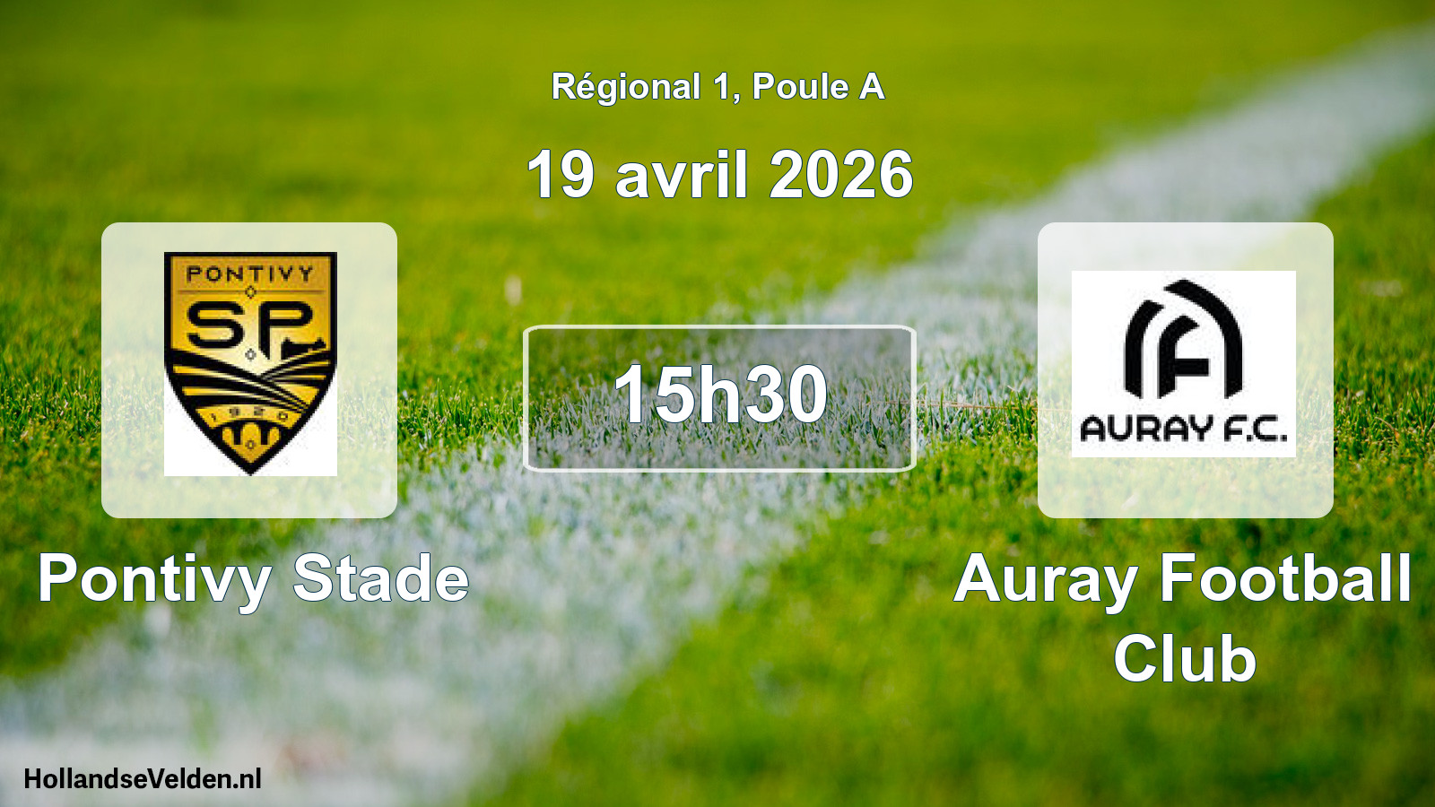 Geplande wedstrijd: Pontivy Stade - Auray Football Club (19 april 2026)