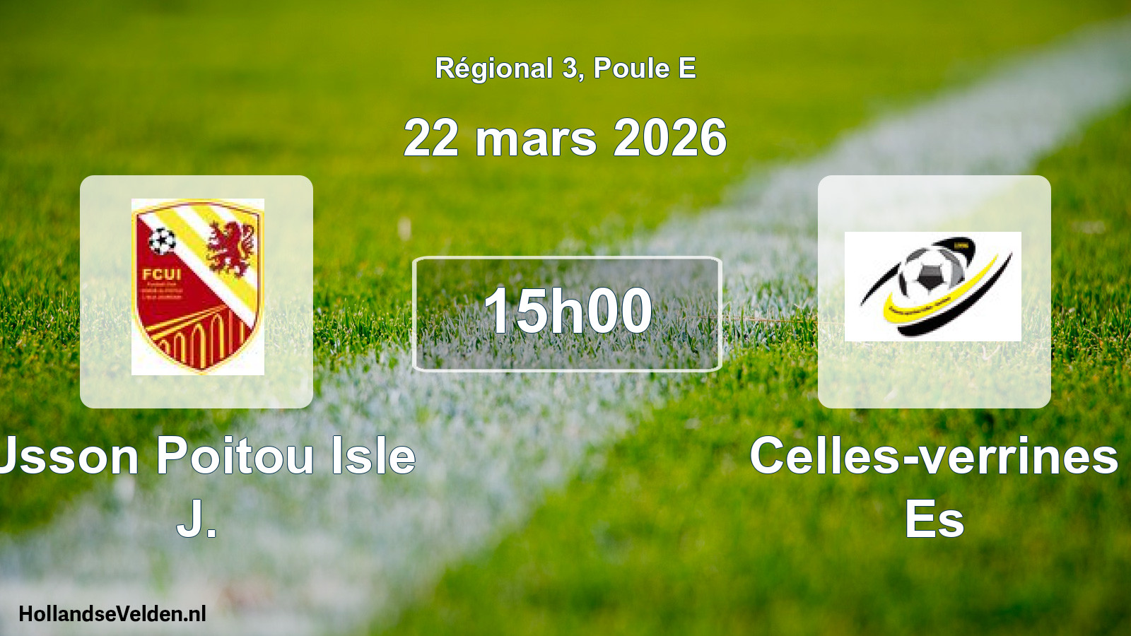 Match programmé: Usson Poitou Isle J. - Celles-verrines Es (22 mars 2026)