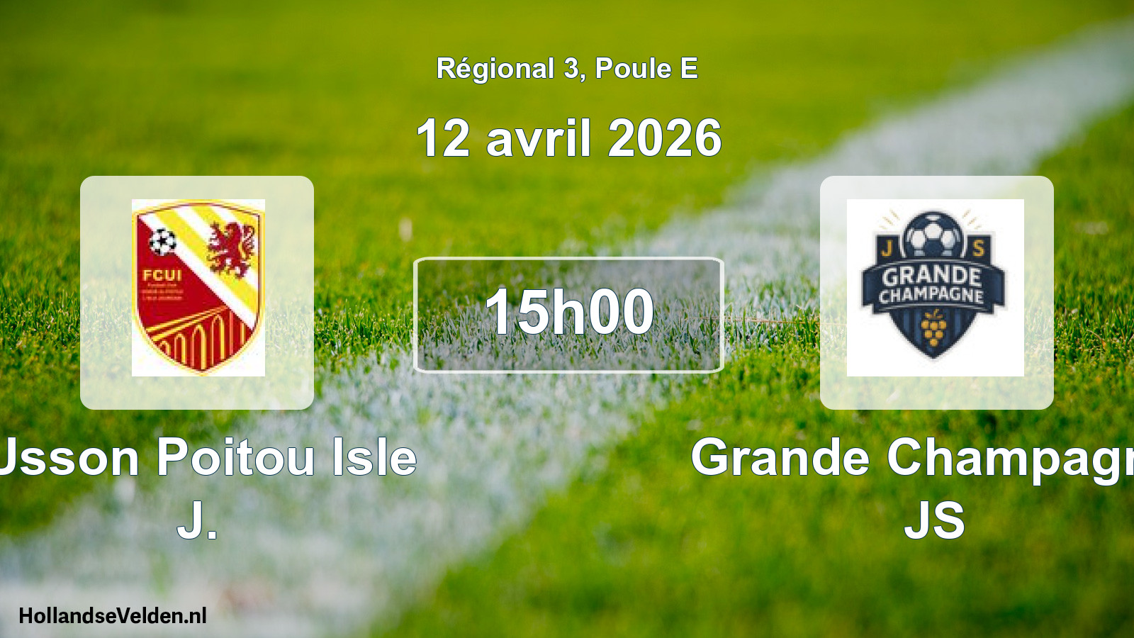 Geplande wedstrijd: Usson Poitou Isle J. - Grande Champagne JS (12 april 2026)