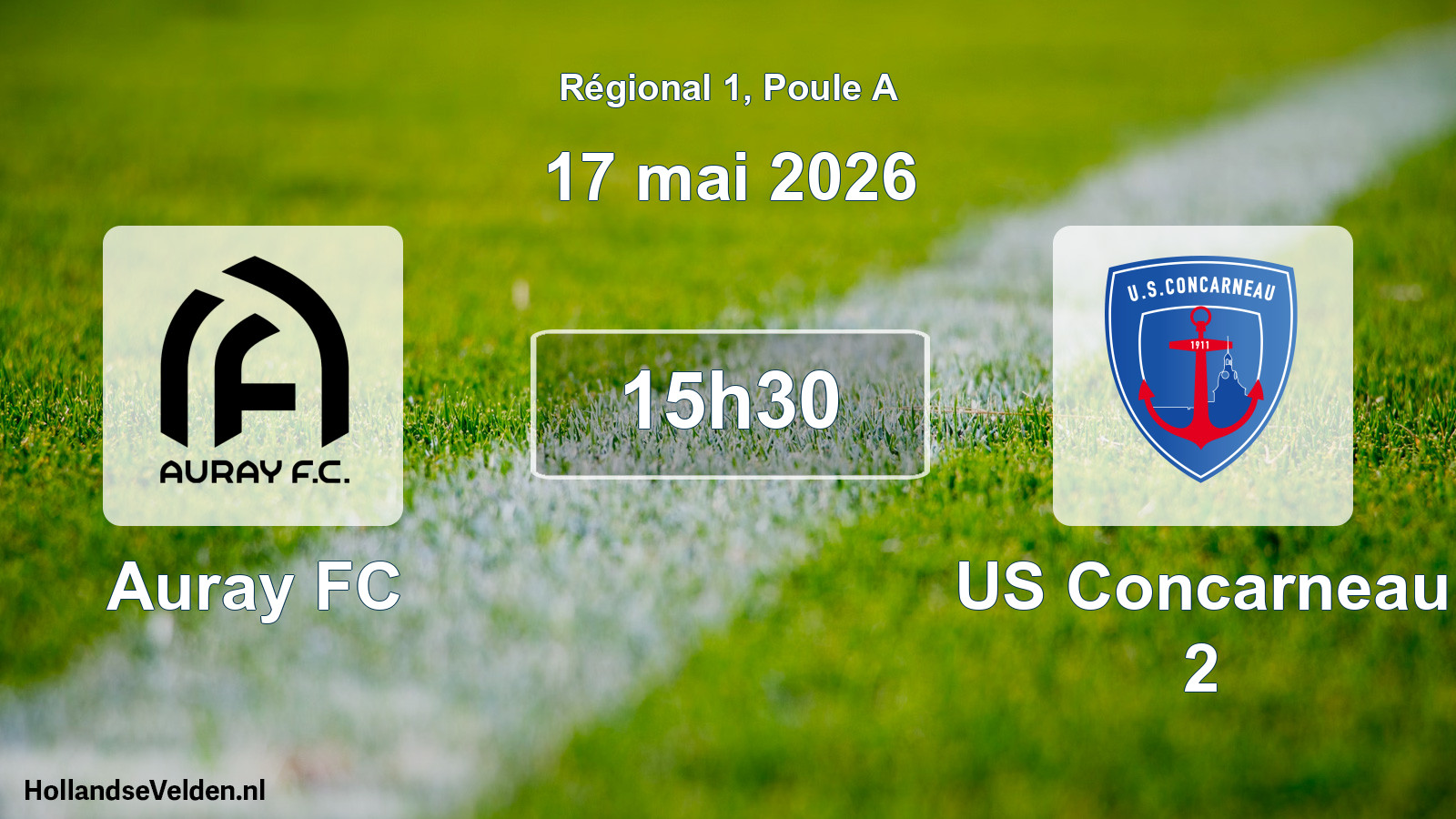 Geplande wedstrijd: Auray FC - US Concarneau 2 (17 mei 2026)