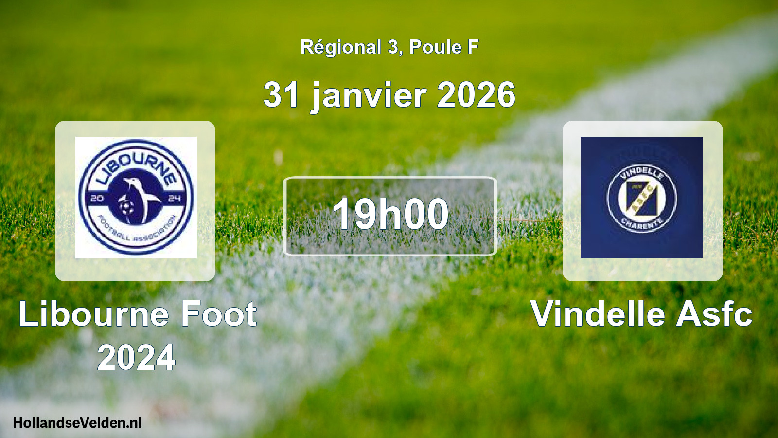 Match programmé: Libourne Foot 2024 - Vindelle Asfc (31 janvier 2026)