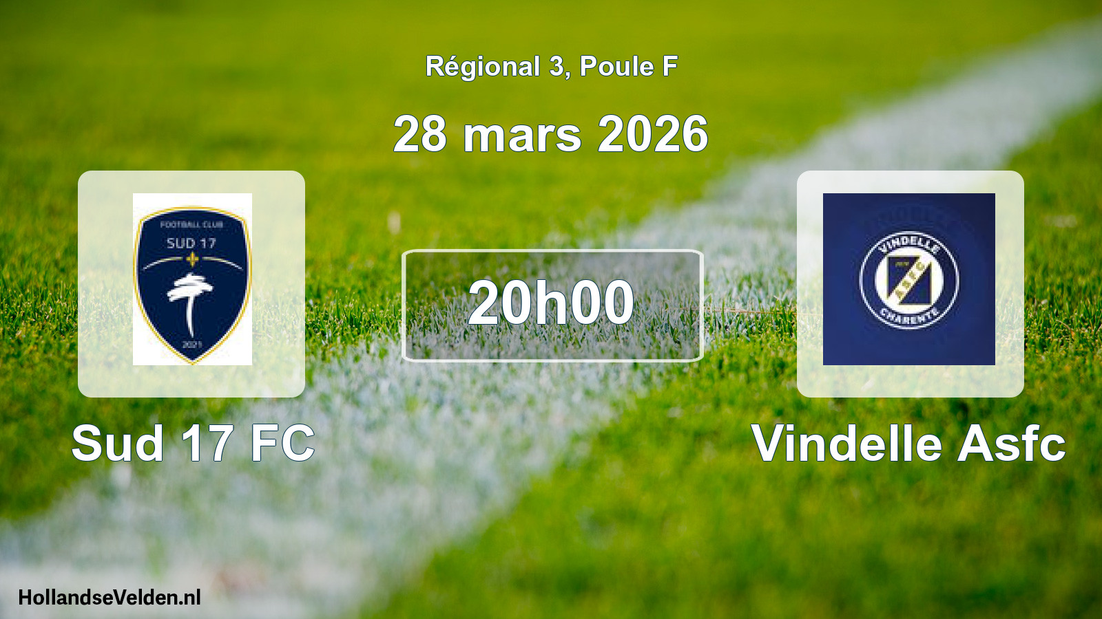 Scheduled Match: Sud 17 FC - Vindelle Asfc (28 March 2026)