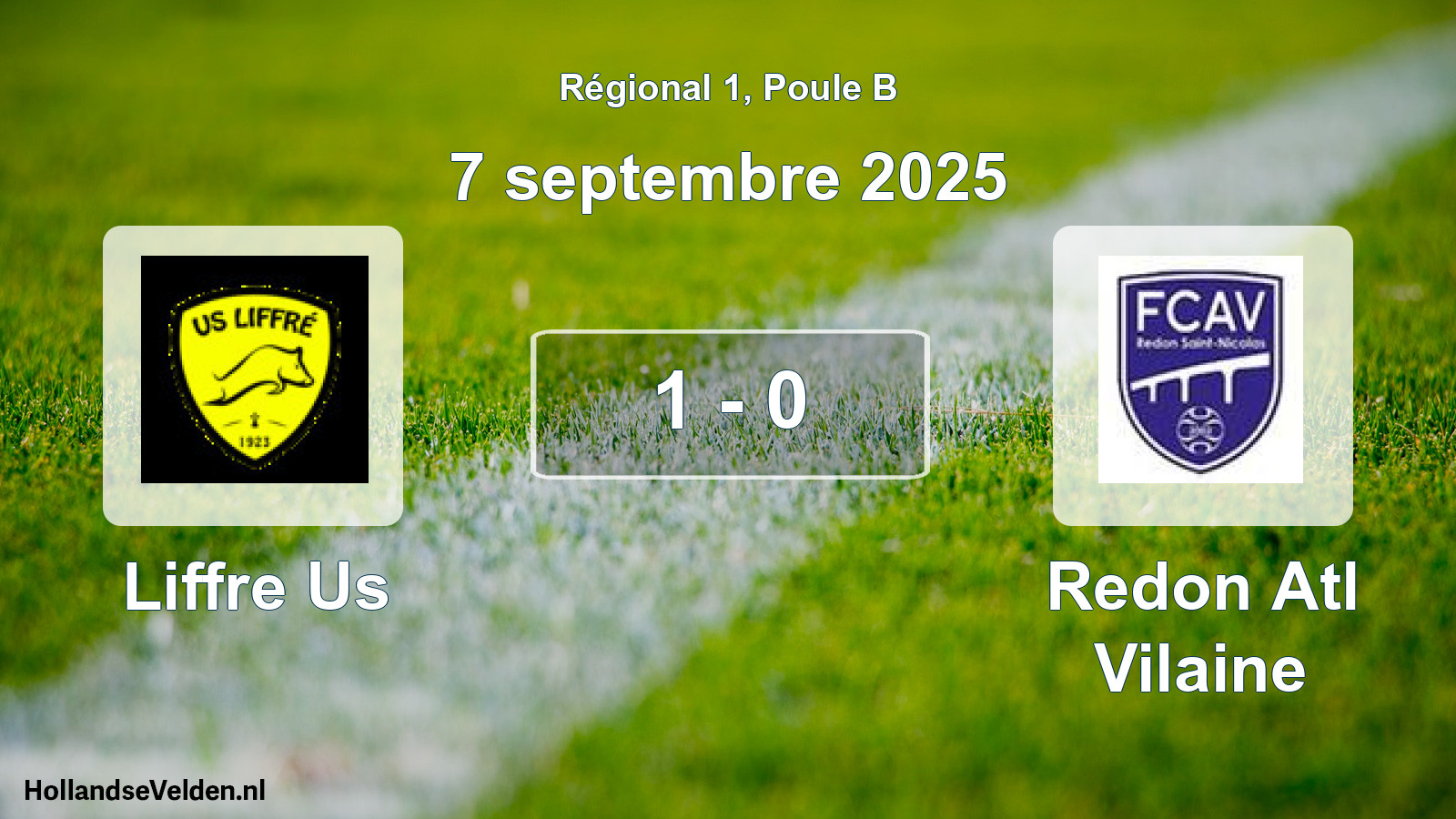 Total number of matches played: Liffre Us - Redon Atl Vilaine 1 - 0 (7 September 2025)
