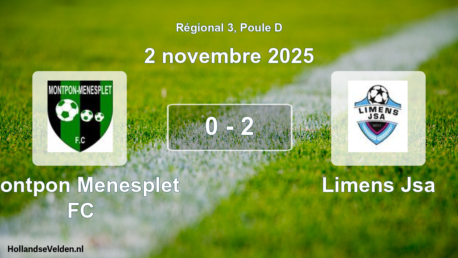 Match joué: Montpon Menesplet FC - Limens Jsa 0 - 2 (2 novembre 2025)