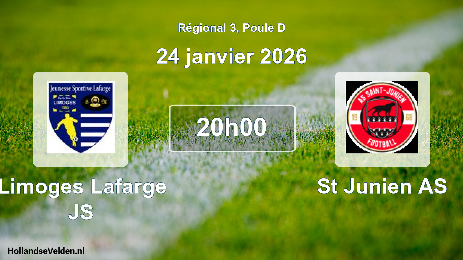 Scheduled Match: Limoges Lafarge JS - St Junien AS (24 January 2026)