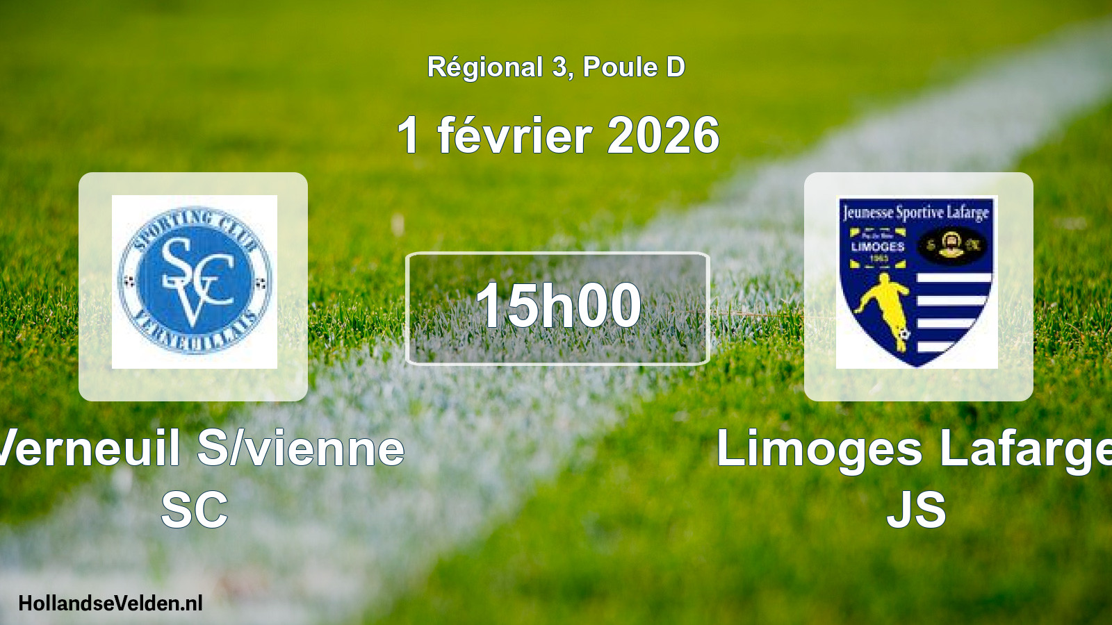 Scheduled Match: Verneuil S/vienne SC - Limoges Lafarge JS (1 February 2026)