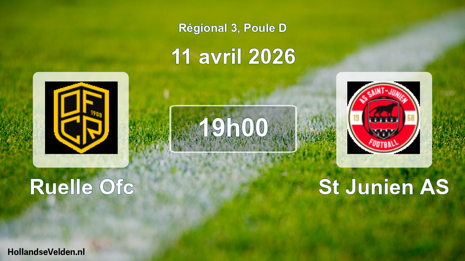 Scheduled Match: Ruelle Ofc - St Junien AS (11 April 2026)