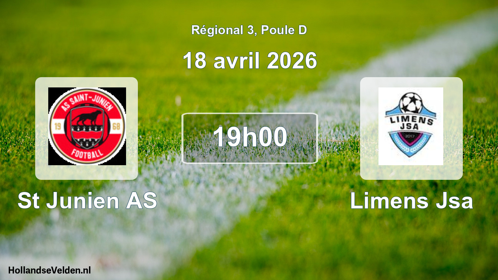 Match programmé: St Junien AS - Limens Jsa (18 avril 2026)