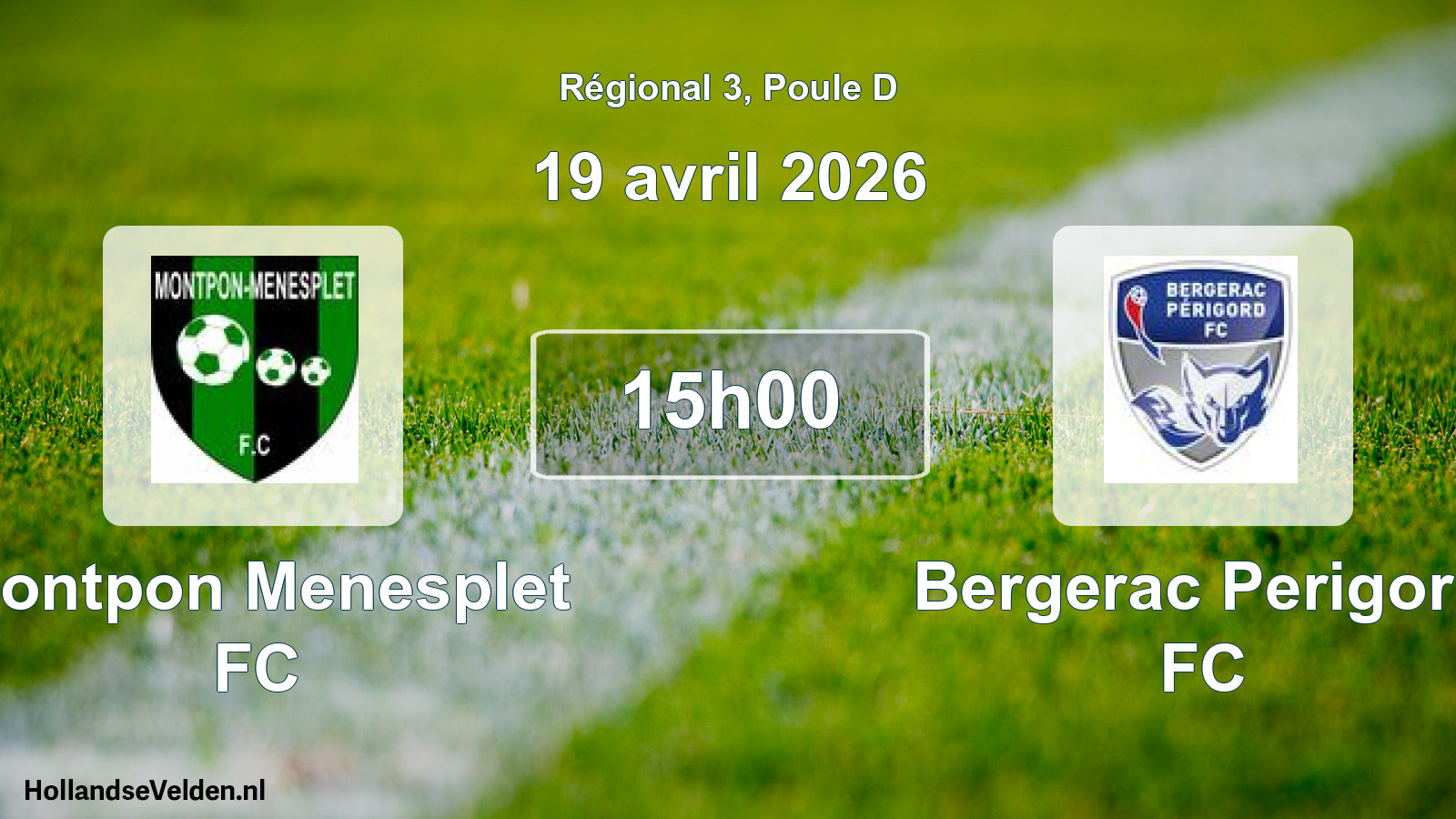 Scheduled Match: Montpon Menesplet FC - Bergerac Perigord FC (19 April 2026)