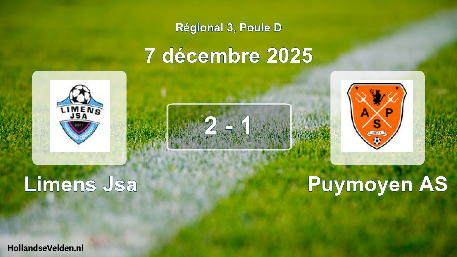 Match joué: Limens Jsa - Puymoyen AS 2 - 1 (7 décembre 2025)