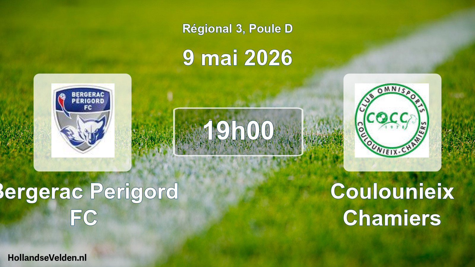 Match programmé: Bergerac Perigord FC - Coulounieix Chamiers (9 mai 2026)