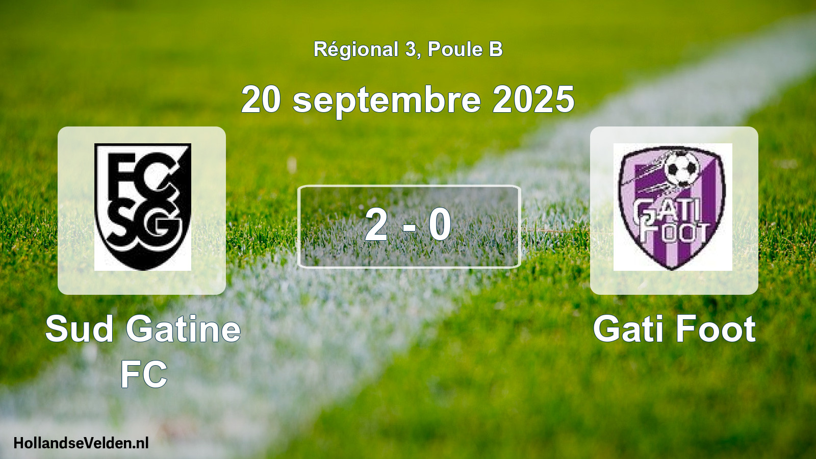 Match joué: Sud Gatine FC - Gati Foot 2 - 0 (20 septembre 2025)