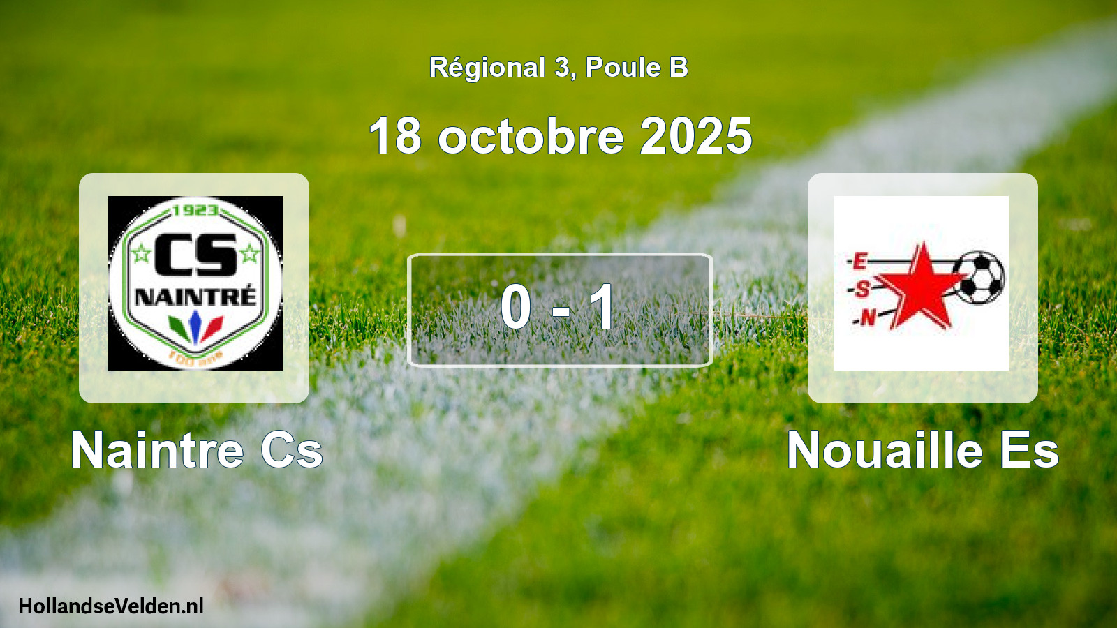 Match joué: Naintre Cs - Nouaille Es 0 - 1 (18 octobre 2025)