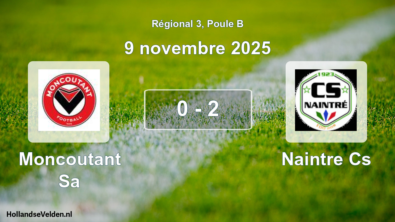 Match joué: Moncoutant Sa - Naintre Cs 0 - 2 (9 novembre 2025)