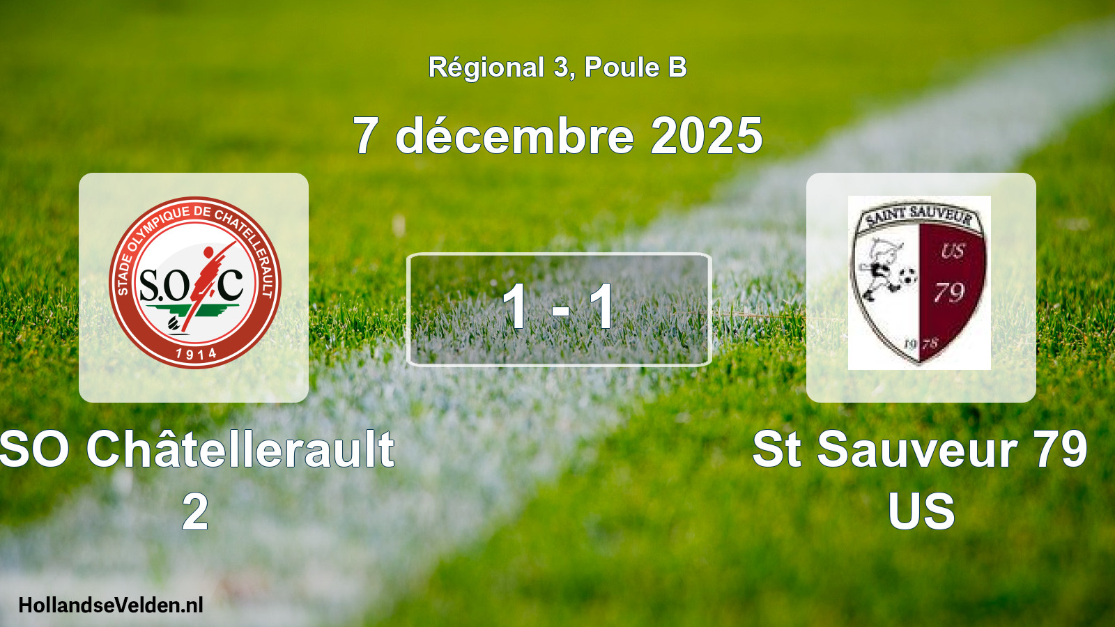Match joué: SO Châtellerault 2 - St Sauveur 79 US 1 - 1 (7 décembre 2025)