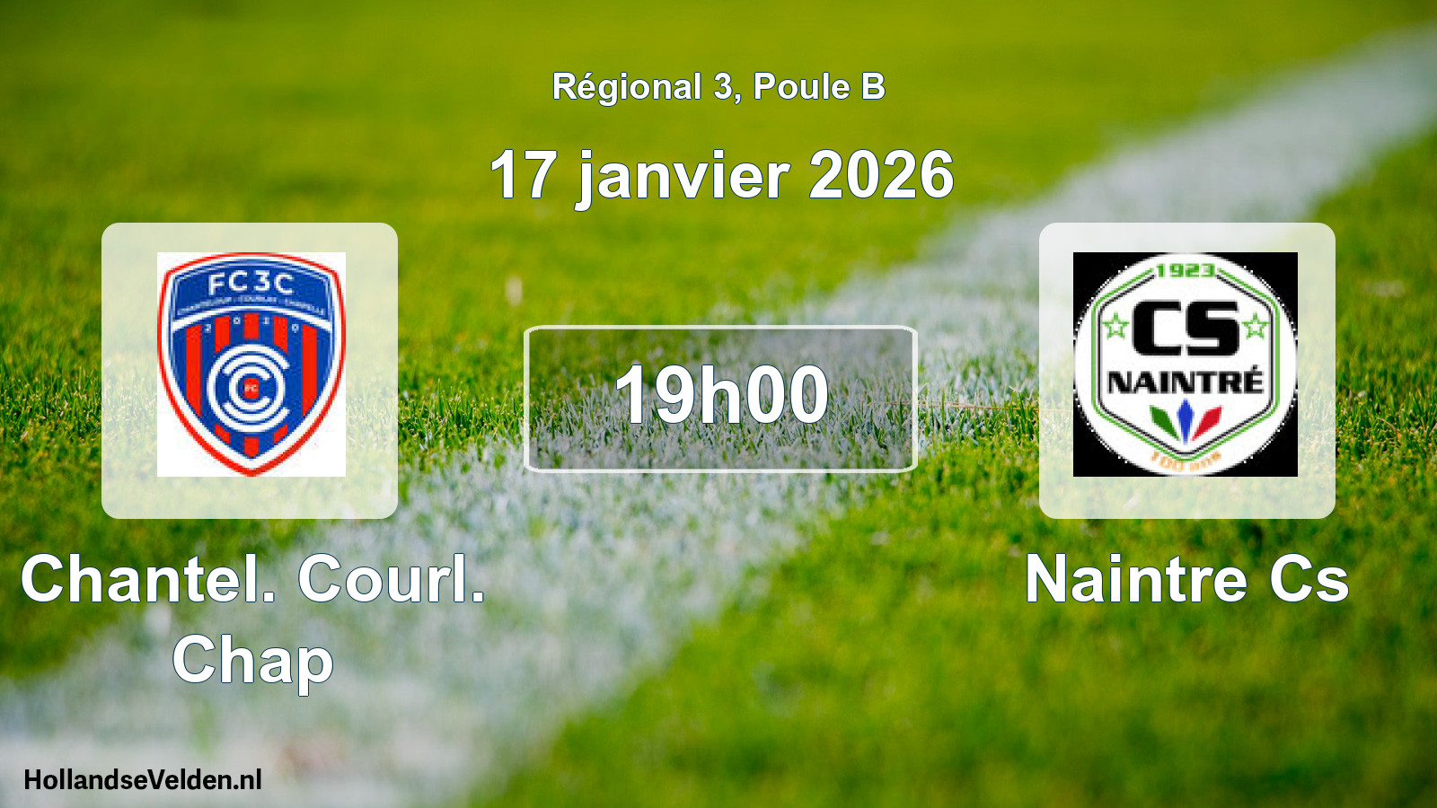 Scheduled Match: Chantel. Courl. Chap - Naintre Cs (17 January 2026)