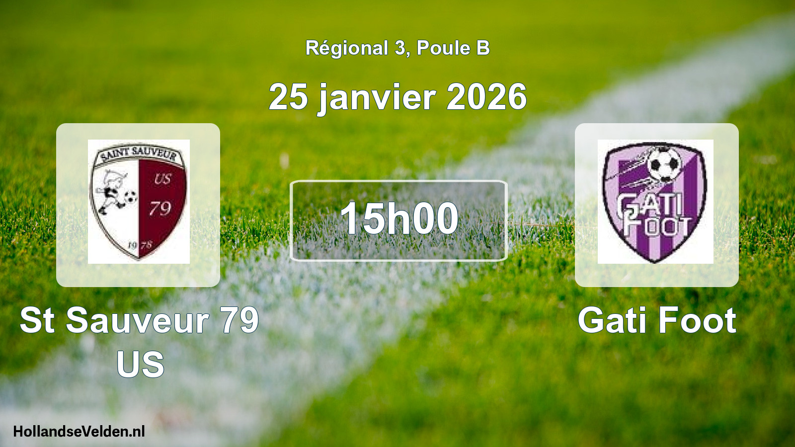 Match programmé: St Sauveur 79 US - Gati Foot (25 janvier 2026)