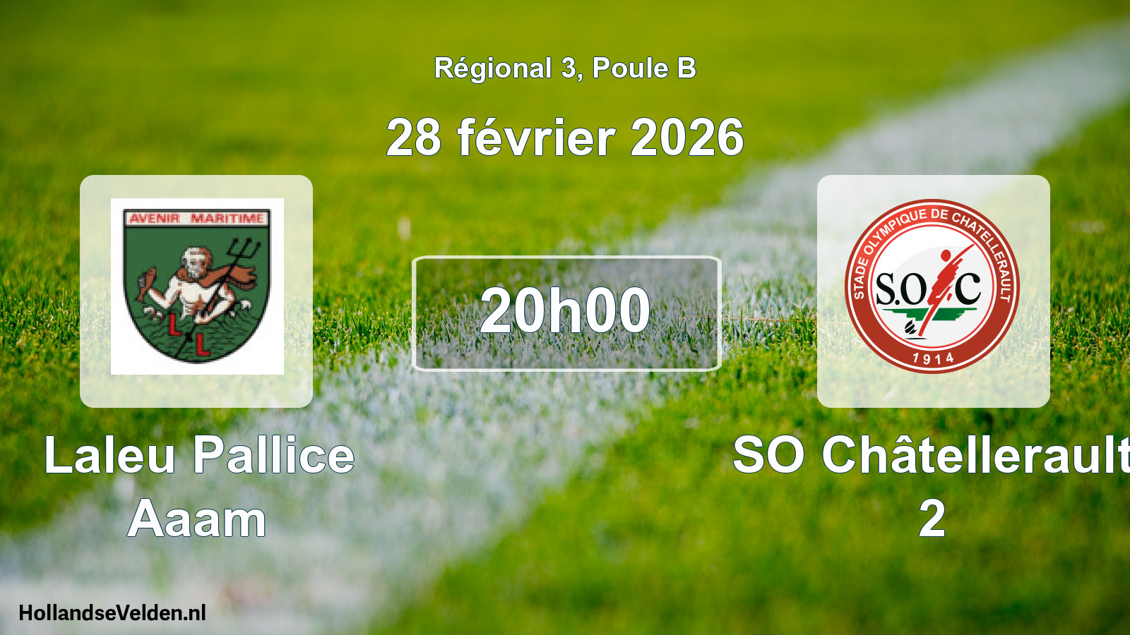 Match programmé: Laleu Pallice Aaam - SO Châtellerault 2 (28 février 2026)