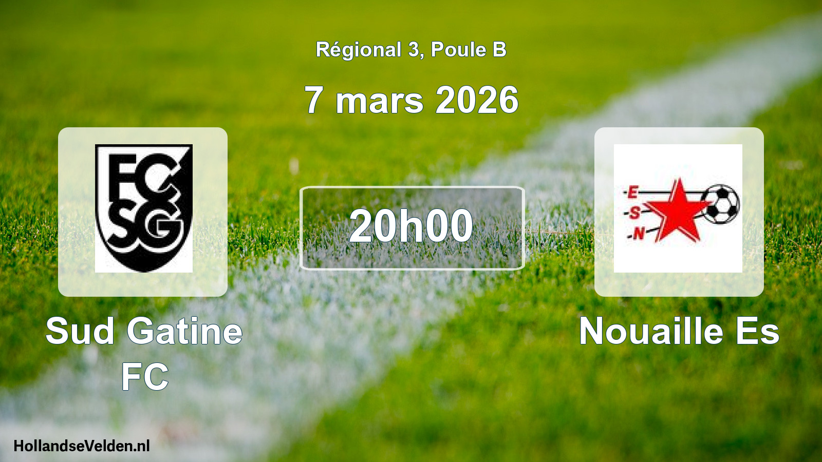 Match programmé: Sud Gatine FC - Nouaille Es (7 mars 2026)