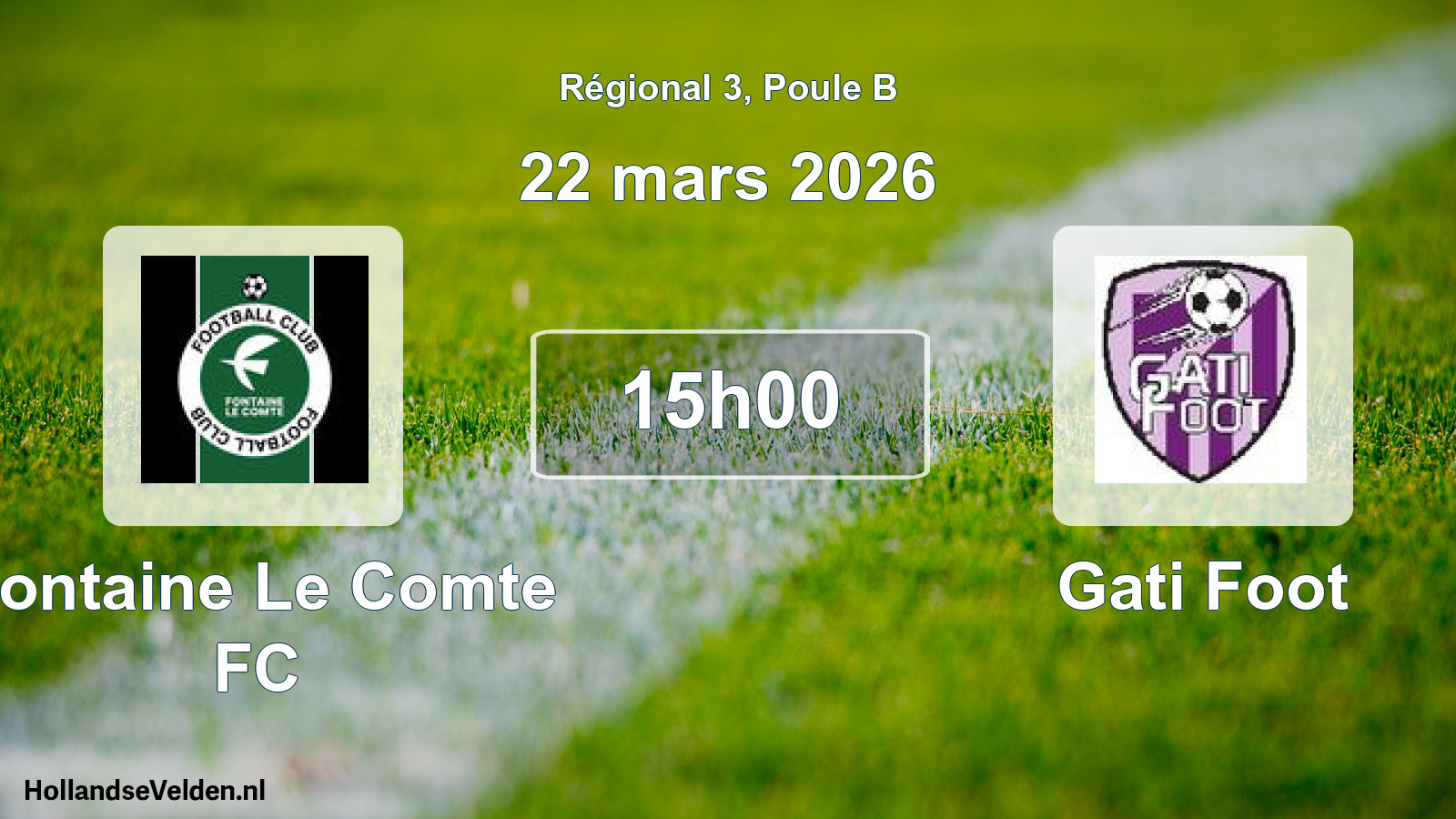 Scheduled Match: Fontaine Le Comte FC - Gati Foot (22 March 2026)