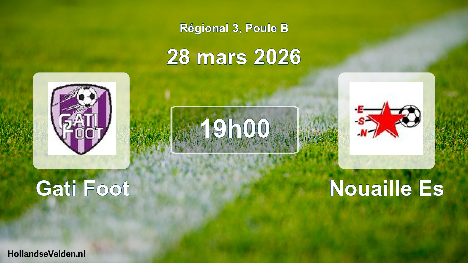 Match programmé: Gati Foot - Nouaille Es (28 mars 2026)