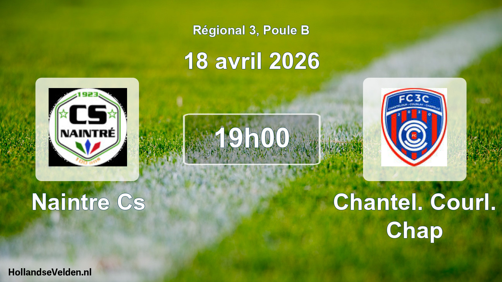Match programmé: Naintre Cs - Chantel. Courl. Chap (18 avril 2026)
