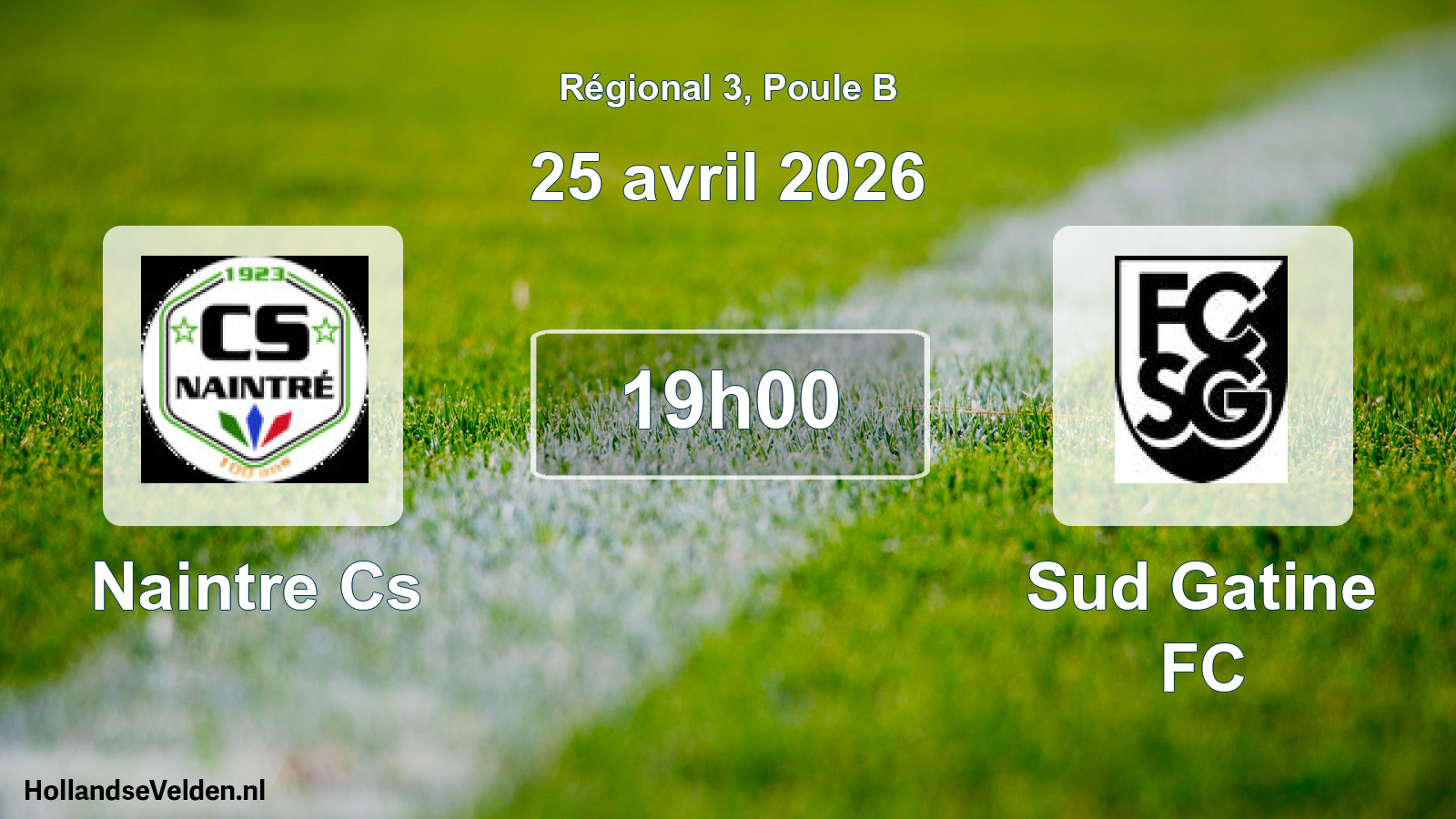 Scheduled Match: Naintre Cs - Sud Gatine FC (25 April 2026)