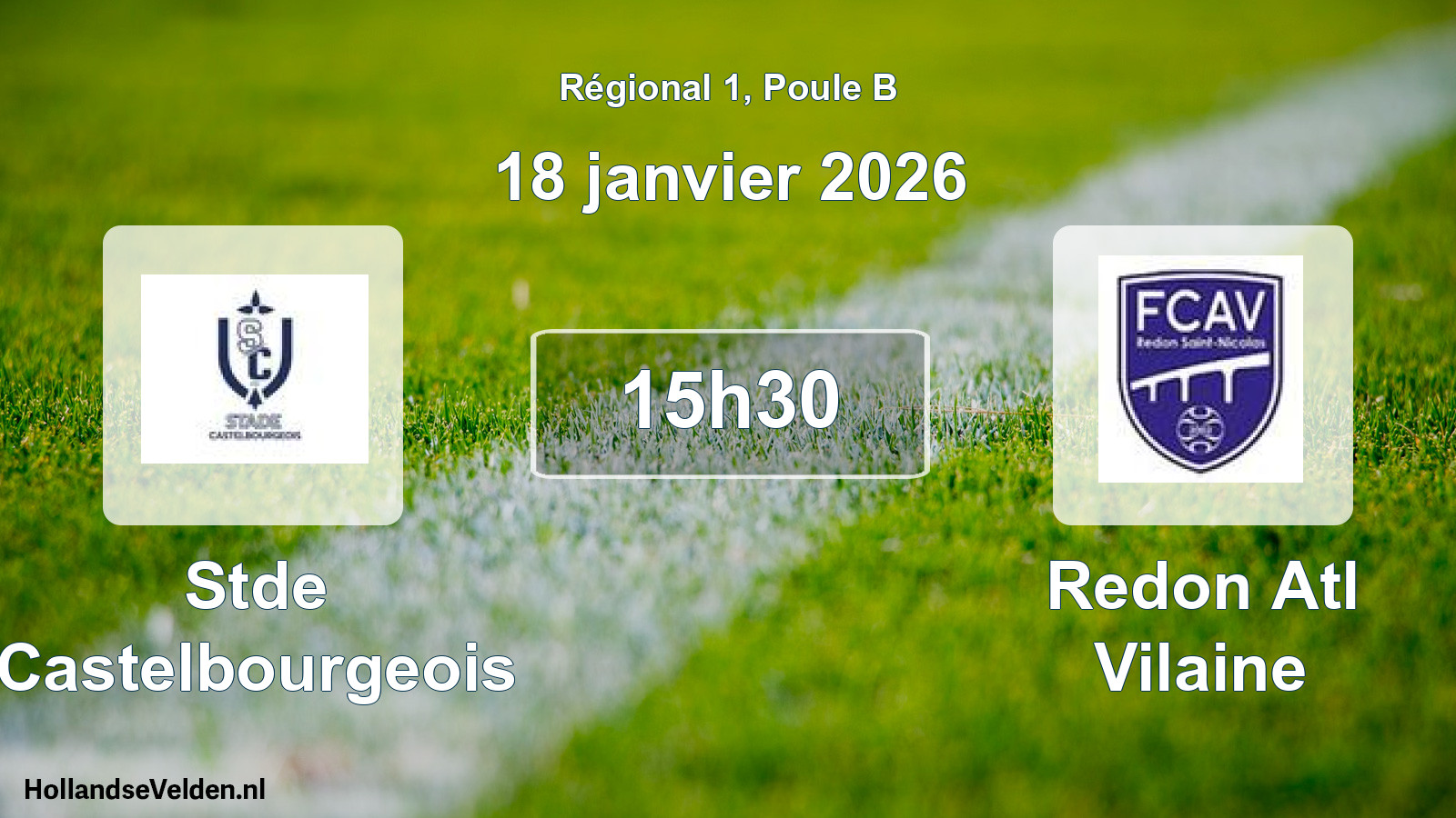 Scheduled Match: Stde Castelbourgeois - Redon Atl Vilaine (18 January 2026)