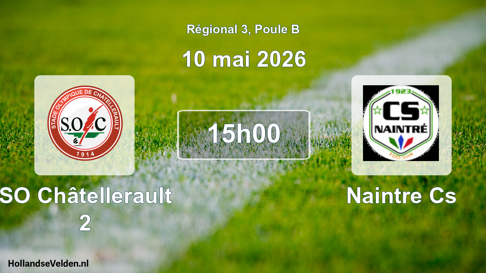 Match programmé: SO Châtellerault 2 - Naintre Cs (10 mai 2026)