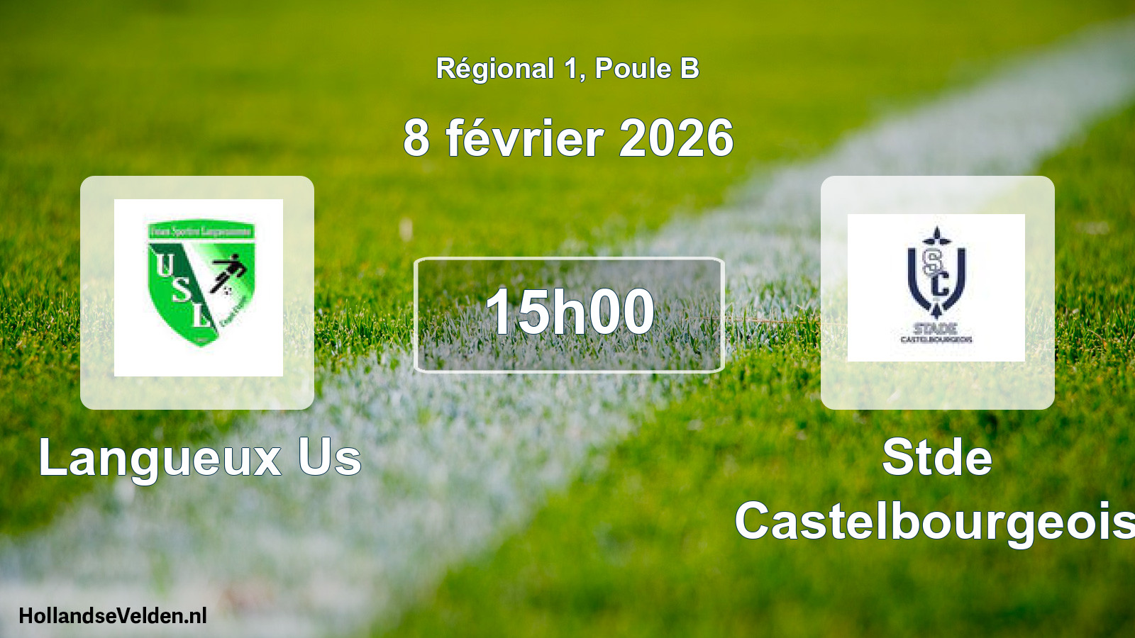 Geplande wedstrijd: Langueux Us - Stde Castelbourgeois (8 février 2026)