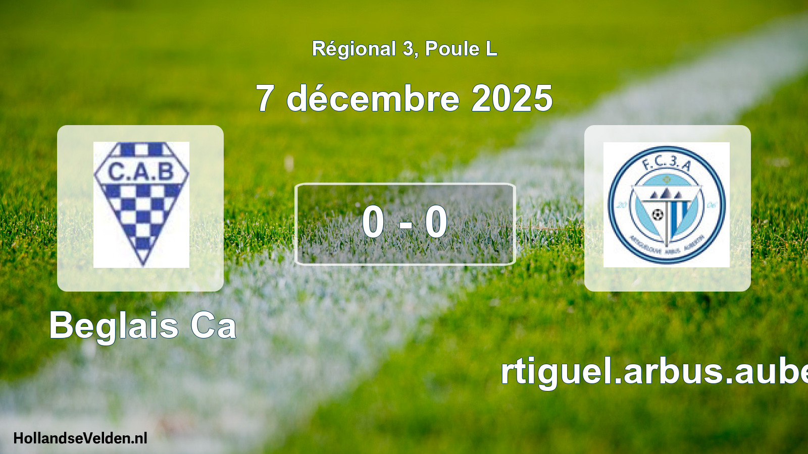 Total number of matches played: Beglais Ca - Artiguel.arbus.auber 0 - 0 (7 December 2025)