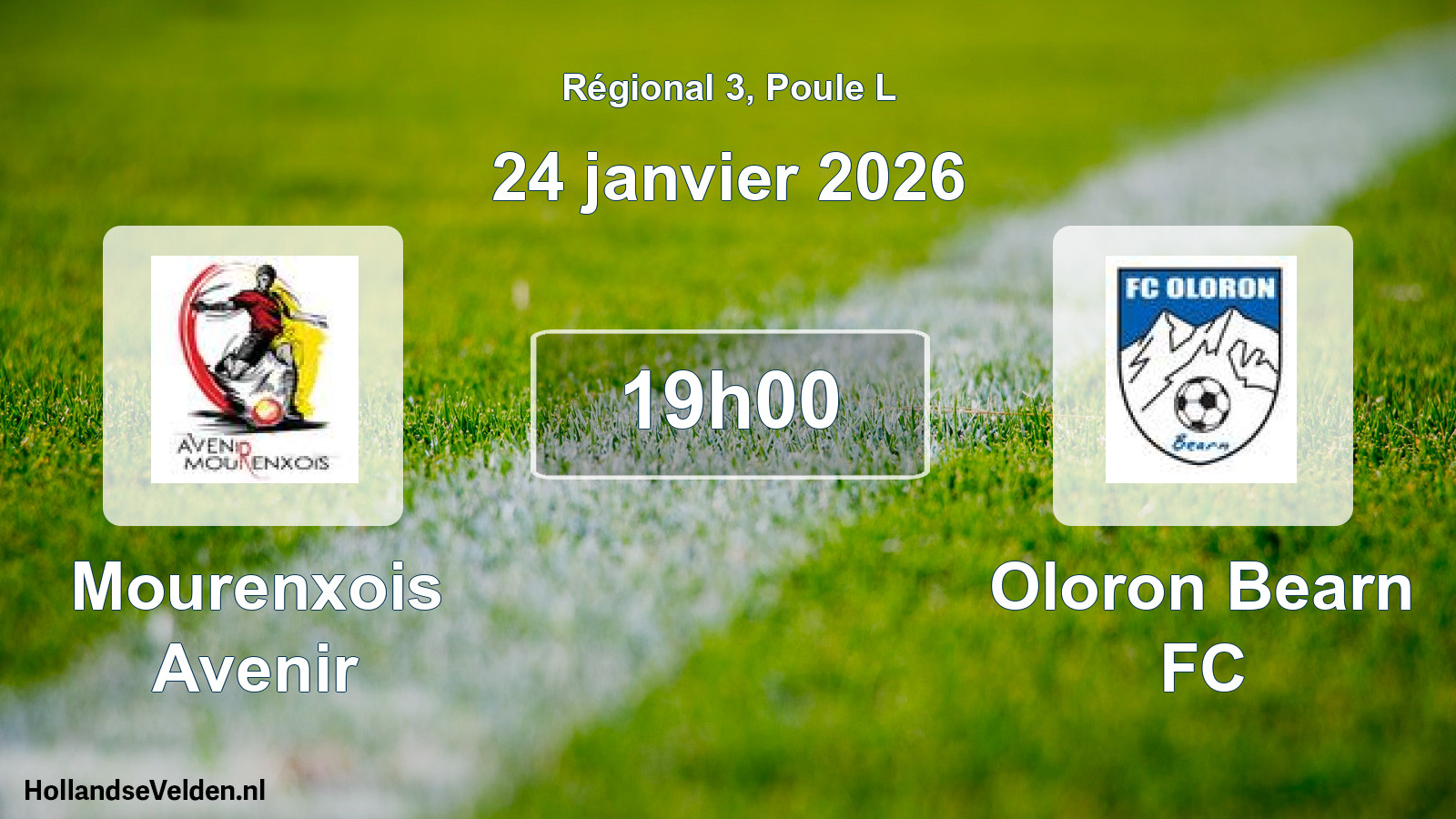 Geplande wedstrijd: Mourenxois Avenir - Oloron Bearn FC (24 januari 2026)