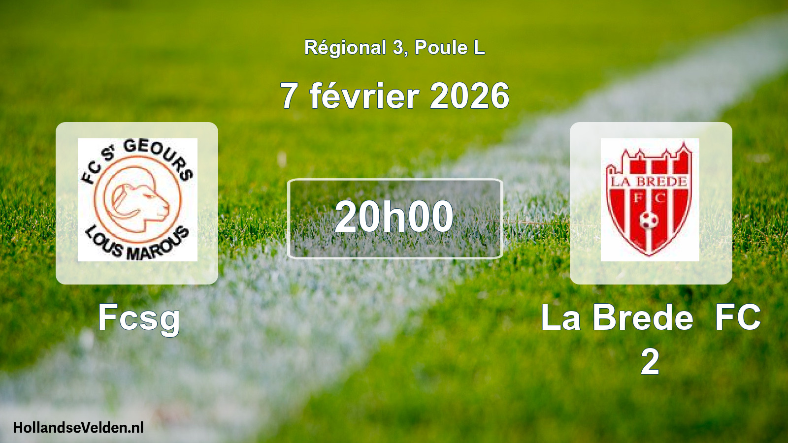 Match programmé: Fcsg - La Brede FC 2 (7 février 2026)