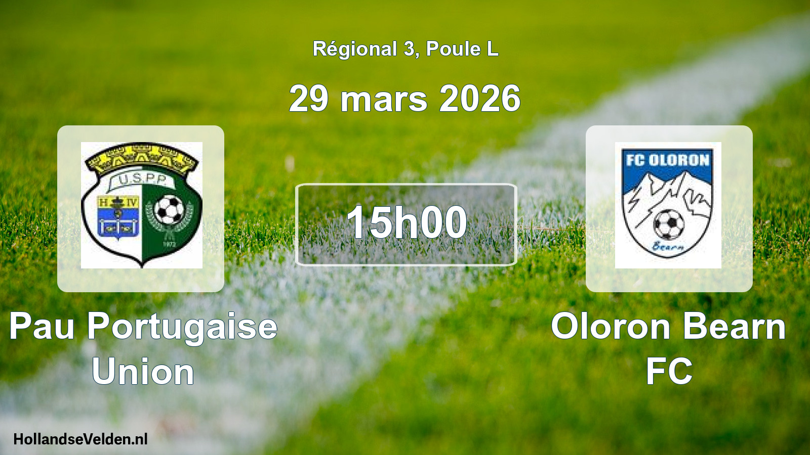 Match programmé: Pau Portugaise Union - Oloron Bearn FC (29 mars 2026)
