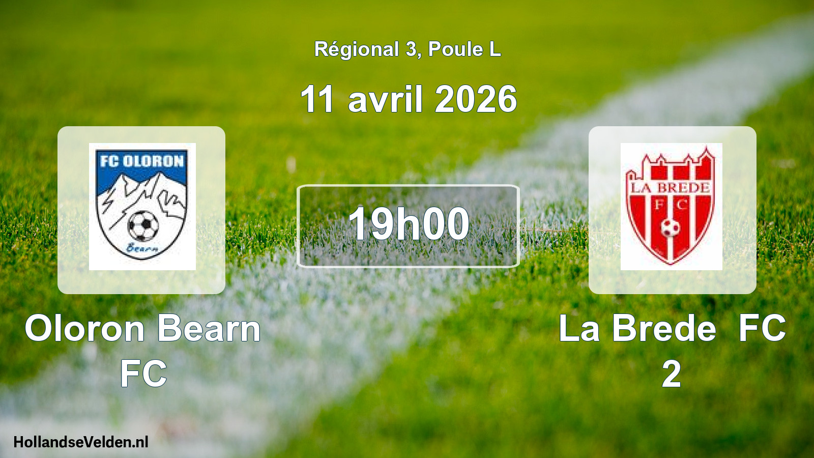 Match programmé: Oloron Bearn FC - La Brede FC 2 (11 avril 2026)