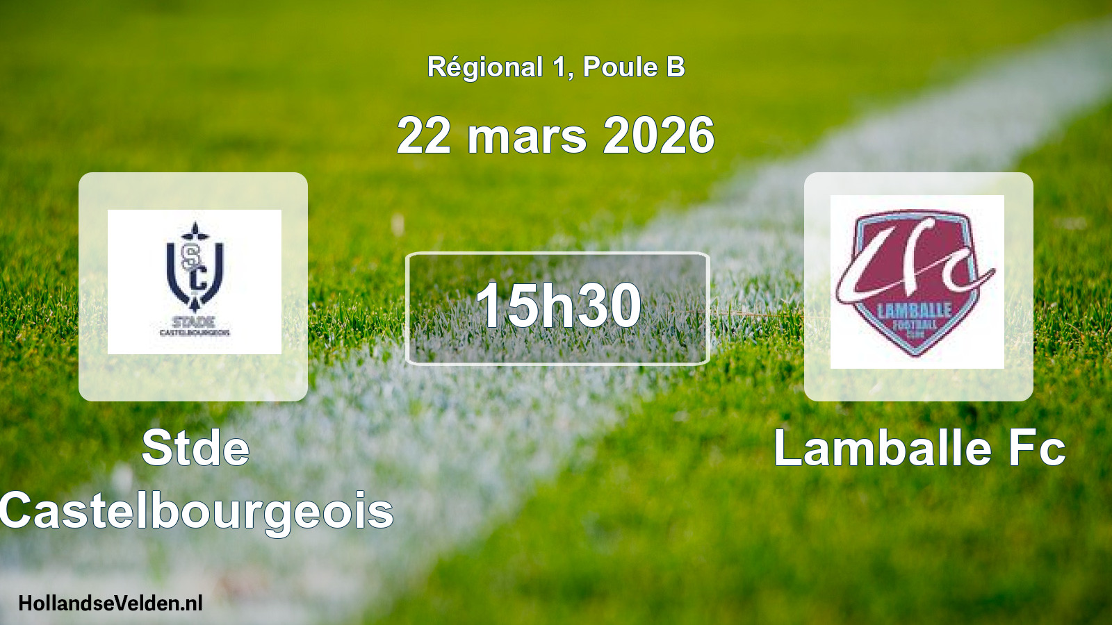 Geplande wedstrijd: Stde Castelbourgeois - Lamballe Fc (22 maart 2026)