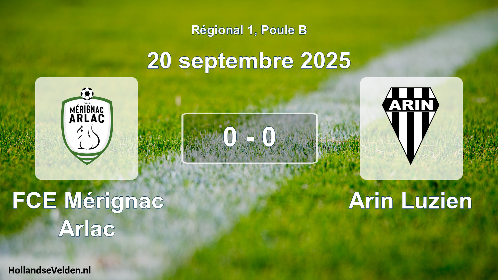 Match joué: FCE Mérignac Arlac - Arin Luzien 0 - 0 (20 septembre 2025)